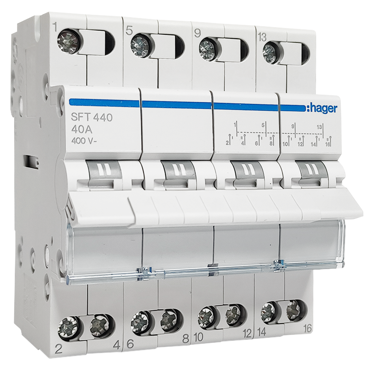 Wahlschalter Gruppenschalter SFT440 Hager 4P 40A Modularer