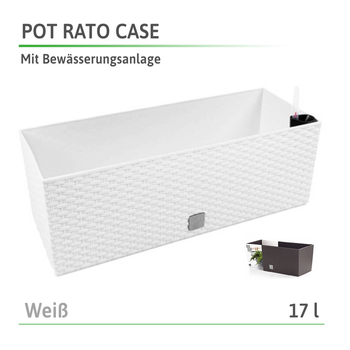 Blumentopf Rato case DRTC500-S449 Weiß Bewässerungsanlage 17 L 