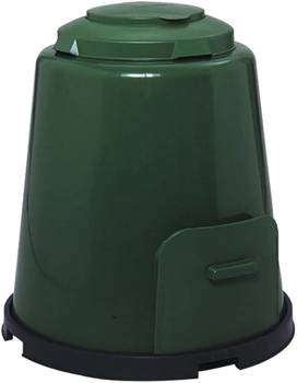 Kompostownik RAPID 280L z dwuczęściową pokrywką i podstawą, kolor zielony