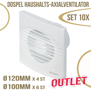 OUTLET SET 10x - Dospel Haushalts-Axialventilator Zwei Größen Ø120mm  und Ø100mm