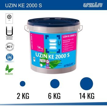 OUTLET UZIN KE 2000 S Universal Nass Haftklebstoff KLEBER für Vinyl PVC 2 kg 
