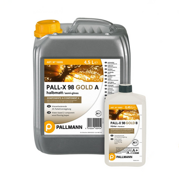 PALL-X 98 GOLD A+B halbmatt Parkettlack 4,95 L  Parkettlack inkl. Härter NEU