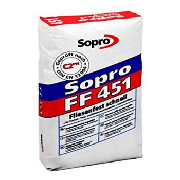 SOPRO FF 451 C1 FT FLIESENFEST SCHNELL Flexkleber Fliesenkleber EN 12004  25 KG 