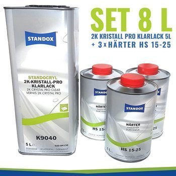 Set 8L Standox Standocryl 2K-Kristall Pro Klarlack K9040+Härter HS 15-25 normal