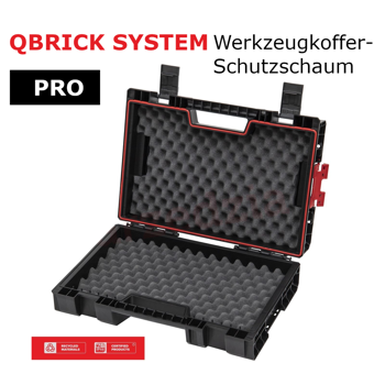 Werkzeugkoffer QBRICK SYSTEM PRO mit MOUSSE SCHUTZ, sicher werkzeuge