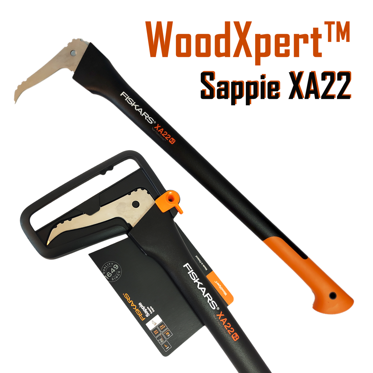 FISKARS Sappie XA22 Bewegen und Aufnehmen von Holz ergonomischer Körperhaltung 
