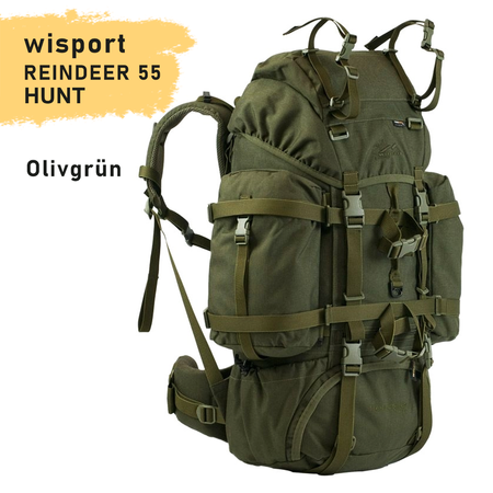  Wisport Rucksack Reindeer Hunt 55 Olivgrün FAS Plus Überleben Scouting Camp 55L