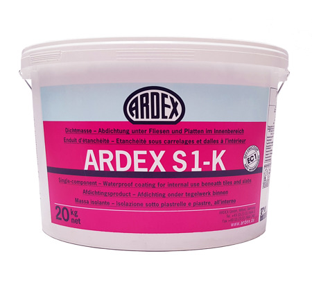 ARDEX S 1-K Dichtmasse - Abdichtung unter Fliesen Platten im Innenbereich 20 KG