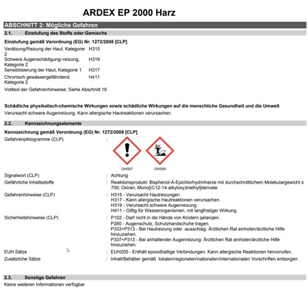 Ardex EP 2000 Komponente A+B Multifunktionales Epoxidharz Grundierung 4,5 KG