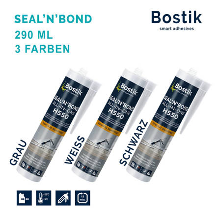 BOSTIK Seal'N'Bond Montagekleber Klebstoff Dichtmasse Kartusche 290 ML weiß