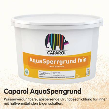 CAPAROL AquaSperrgrund Fein Wasserverdünnbare Verfärbung beseitigen 12,5 L Weiß