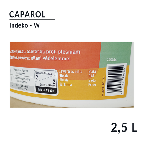 CAPAROL Indeko W Innenfarbe vor Schimmelbefall 2 5 12,5 L Weiß Schimmel 