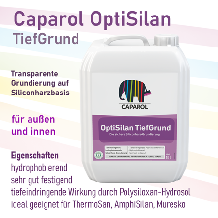 CAPAROL OptiSilan TiefGrund Siliconharz-Grundierung für außen und innen 10L