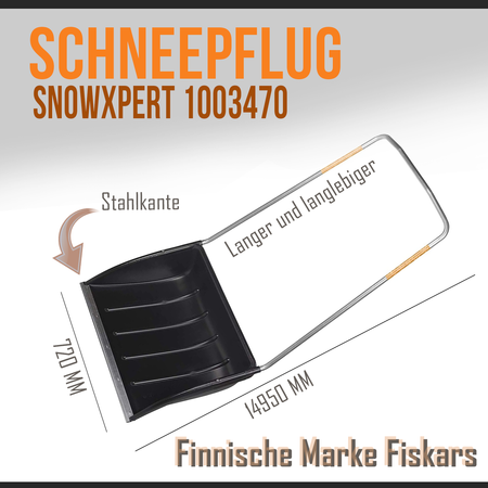 Fiskars Schneekratzer Schneepflug SnowXpert Modell 1003470 Weit bequemem Griff
