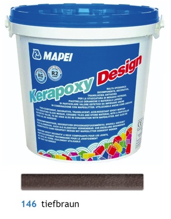 MAPEI Kerapoxy Design - Epoxidharzfugenmörtel Tiefbraun 146 3 KG