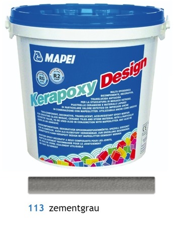 MAPEI Kerapoxy Design - Epoxidharzfugenmörtel Zementgrau 113 3 KG
