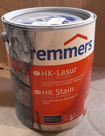 Outlet Remmers HK-Lasur Grey-Protect 5 L Holzlasur Holzschutz - Anthrazitgrau