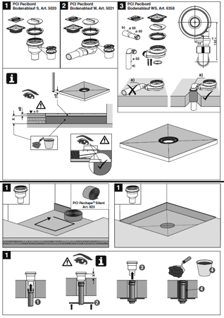 PCI Pecibord Bodenablauf W für barrierefreie Duschanlagen