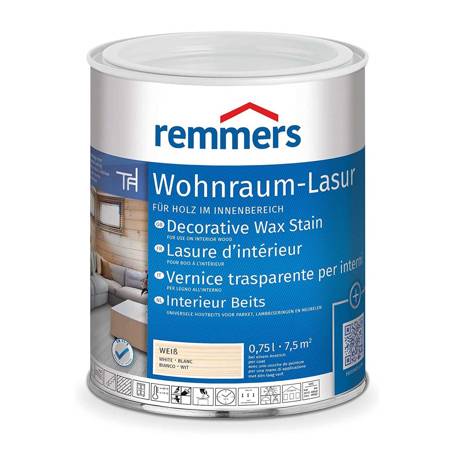 REMMERS Wohnraum-Lasur  Holzlasur Wasserbasiert Treppe Parkett Wand Türen 0,75 L