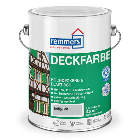 Remmers Aidol Deckfarbe 2,5 L Wetterschutzfarbe - Hellgrau