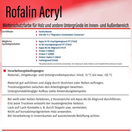 Remmers ROFALIN ACRYL  Wetterschutzfarbe für Holz ANTHRAZITGRAU 5L