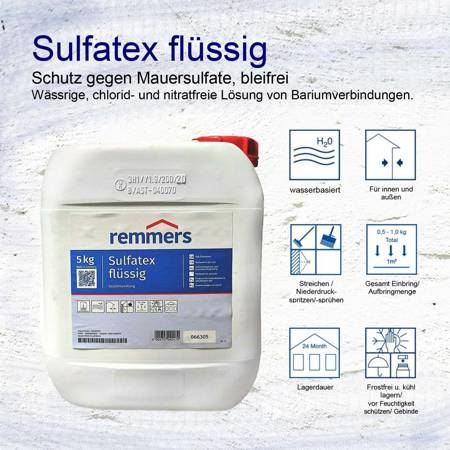 Remmers Sulfatex flüssig Schutz gegen Mauersulfate Salzbehandlung 5 kg