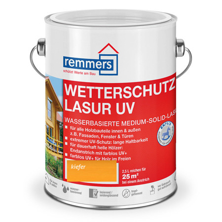 Remmers Wetterschutz Lasur UV 0,75 L Holzschutzgel - Kiefer