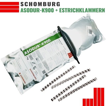 SCHOMBURG ASODUR-K900 2K Gieß- und Klebharz Kleber komp. A+ B 0,5 KG Farblos
