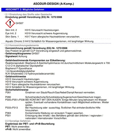 SCHOMBURG Asodur-Design Epoxidharz Klebemörtel Fugen Fliesen 6 KG Aquablau