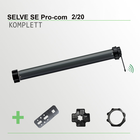 SELVE Rohrmotor SE Pro 2/20-com, mit Funk Der Rollladenantrieb mit Hinderniserkennung KOMPLETT NEU