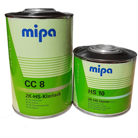 SET Mipa 2K-HS-Klarlack CC8 High-Solid + Härter HS10 kurz HS-Qualität 1,5L
