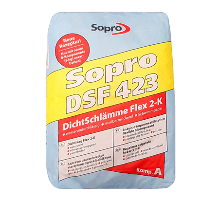 SOPRO DSF 423 DichtSchlämme Flex 2-K komp.A Abdichtung Schlämme 24 KG