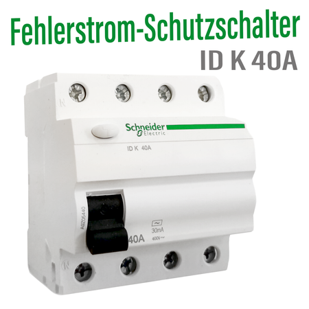 Schneider Fehlerstrom-Schutzschalter A9Z05440 Differential Schalter 4P 40A AC