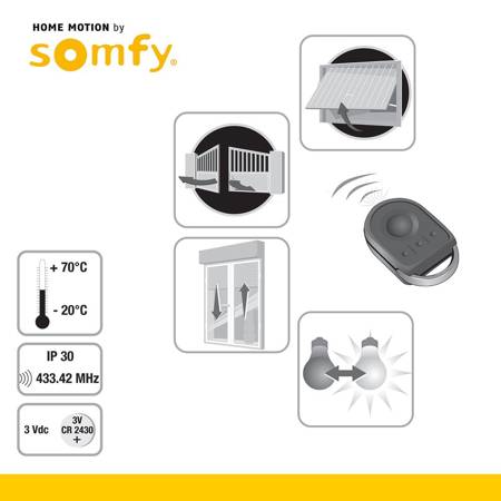 Somfy KeyGo 4 RTS 4-Kanal Mini-Funkhandsender Hosentaschenformat Toröffner NEU!