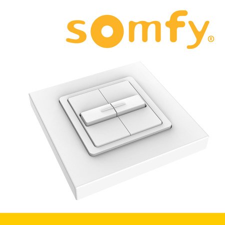 Somfy Smoove Duo Rolladenschalter zweifach-Schalter inkl. Abdeckung Rolladen WT