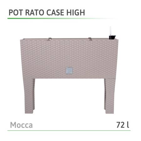 Topf mit Beinen RATO CASE HIGH DRTC800H Mocca Bewässerungsanlage 4 Farben 30 L 