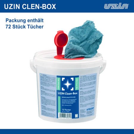 UZIN Clean Box Reinigungstücher entfernt Klebstoffreste schnelltrocknend 72 Stk.