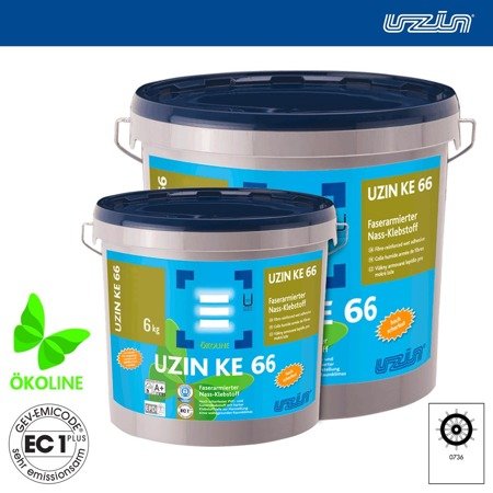UZIN KE 66 Faserarmierter Nass-Klebstoff PVC, Vinyl, Designbelag 6 kg und 14 kg