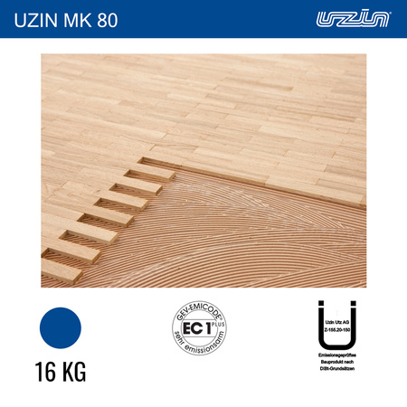 UZIN MK  80 16 kg Dispersionsparkettklebstoff Harter Schubfester für Parkett NEU