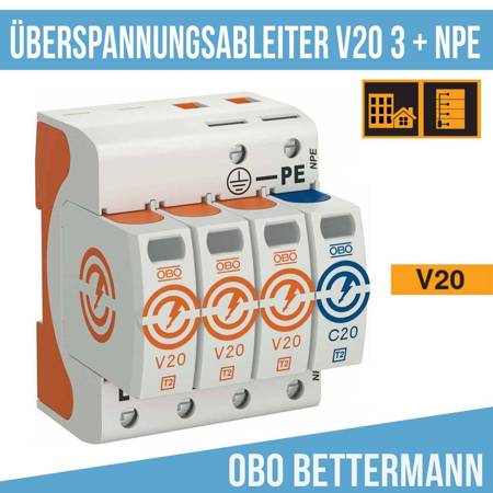 Überspannungsableiter V20 3-polig+NPE  280 V OBO BETTERMANN Überspannungsschutz