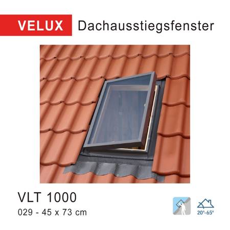Velux VLT 1000 Dachausstiegsfenster mit 16mm Doppelverglasung 3 Arten 45 x 73 cm