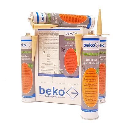 OUTLET BEKO Tackcon Superflex 310 ml Flexibler  Kleber Silikon Silicon dunkelgrau