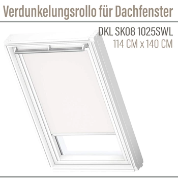 OUTLET VELUX DKL SK08 1025SWL Verdunkelungsrollo 114x140 Seitenschienen Weiß