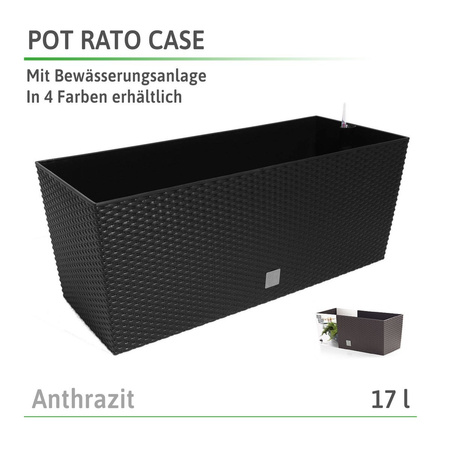 Outlet Blumentopf Rato case DRTC500-S449 Anthrazit Bewässerungsanlage 17 L NEU