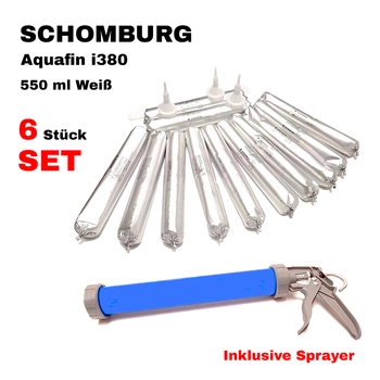 Set SCHOMBURG Aquafin I380 6x550ML + Spritze Abdichtung Keller Horizontalsperre