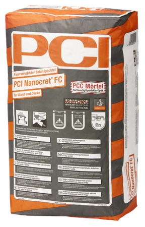 PCI NANOCRET FC Faserverstärkter Betonspachtelfür Wand und Decke 25 KG