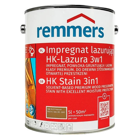 Remmers HK Lasur Holzlasur Holzschutz - Eiche Rustikal 5 L