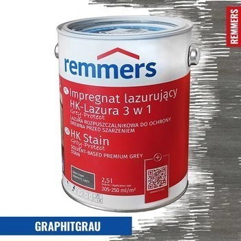 Remmers HK-Lasur Grey Protect 2,5 L Graphitgrau – 3in1 Holzschutzmittel