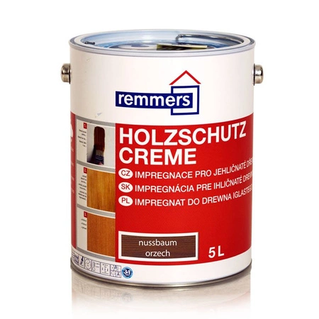 OUTLET Remmers Holzschutz-Creme 5 L Holz Lasur für Außen - Nussbaum