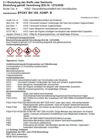 Remmers Epoxy BH 100 10 kg Universell einsetzbares, transparentes Epoxidharz